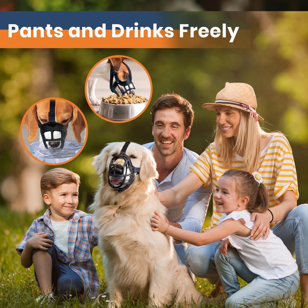 Royal Claws Dog Muzzle, Basket Muzzle for Small Medium Large SIZE 1, Black