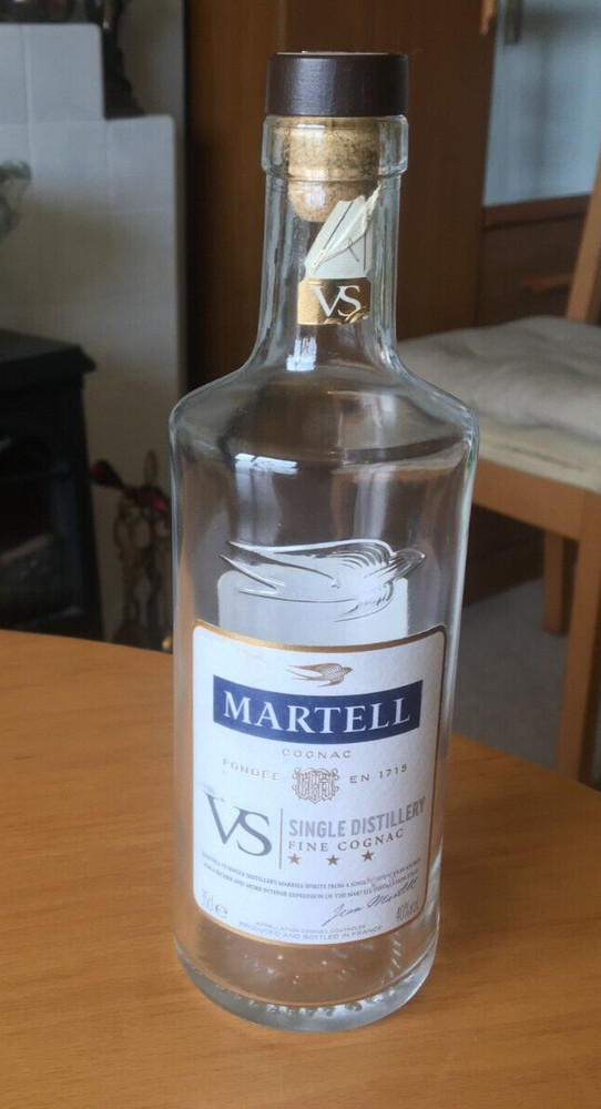 EMPTY MARTELL COGNAC 35CL BOTTLE