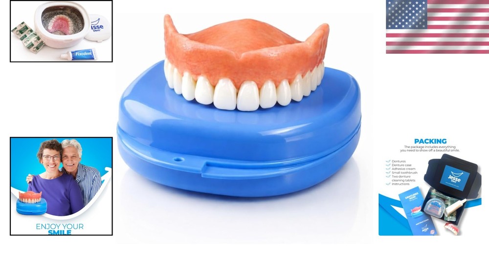 Custom-Fit Upper Dentures for Quick, Comfortable Smile Makeover - Medium/Large