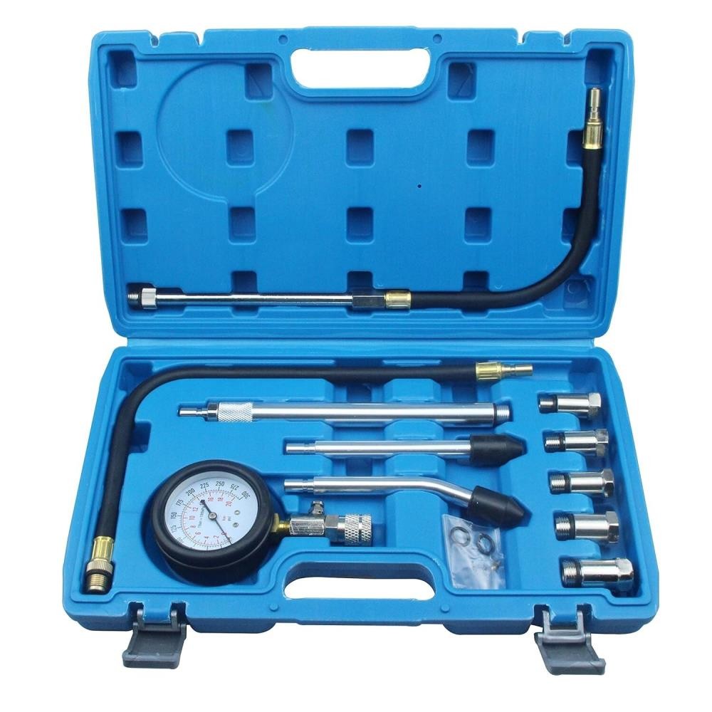 Engine Cylinder Compression Test Gauge Detector Set For Car Motorcycle Tool -