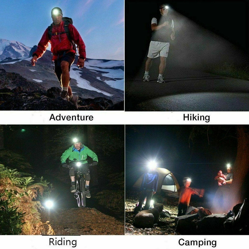 USB Rechargeable LED Headlamp Flashlight Headlight Head Torch Sensor Waterproof