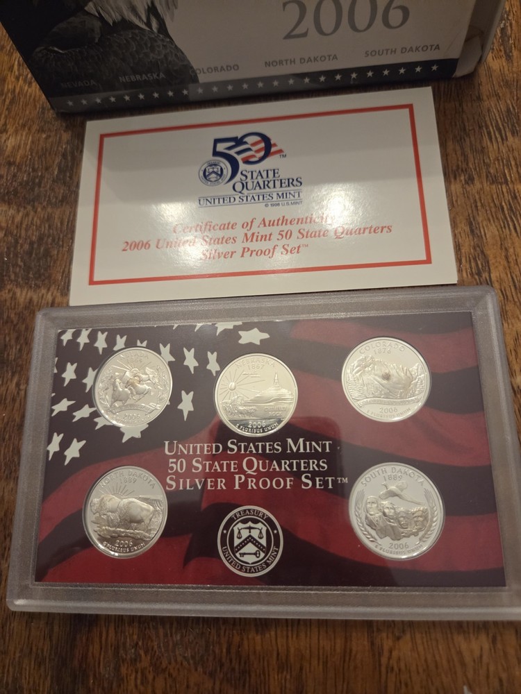 2006 US MINT STATE QUARTERS SILVER PROOF SET w/ OGP&COA