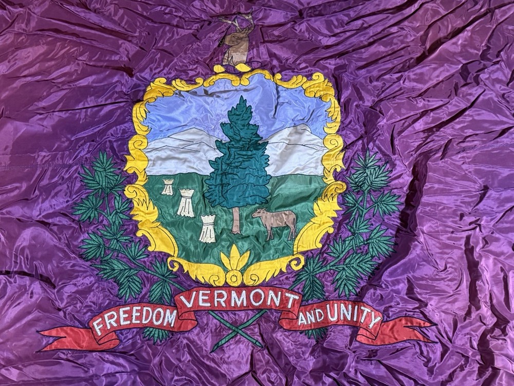 Vintage Vermont State Flag 69x47