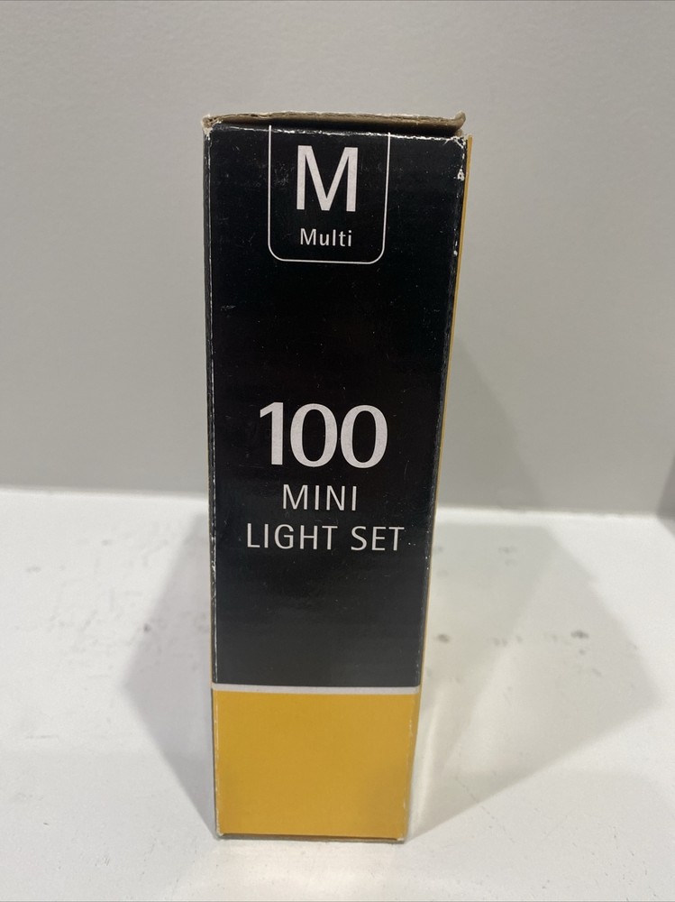 NIB UL 100 Mini Light Set Multi Color Lights White Wire