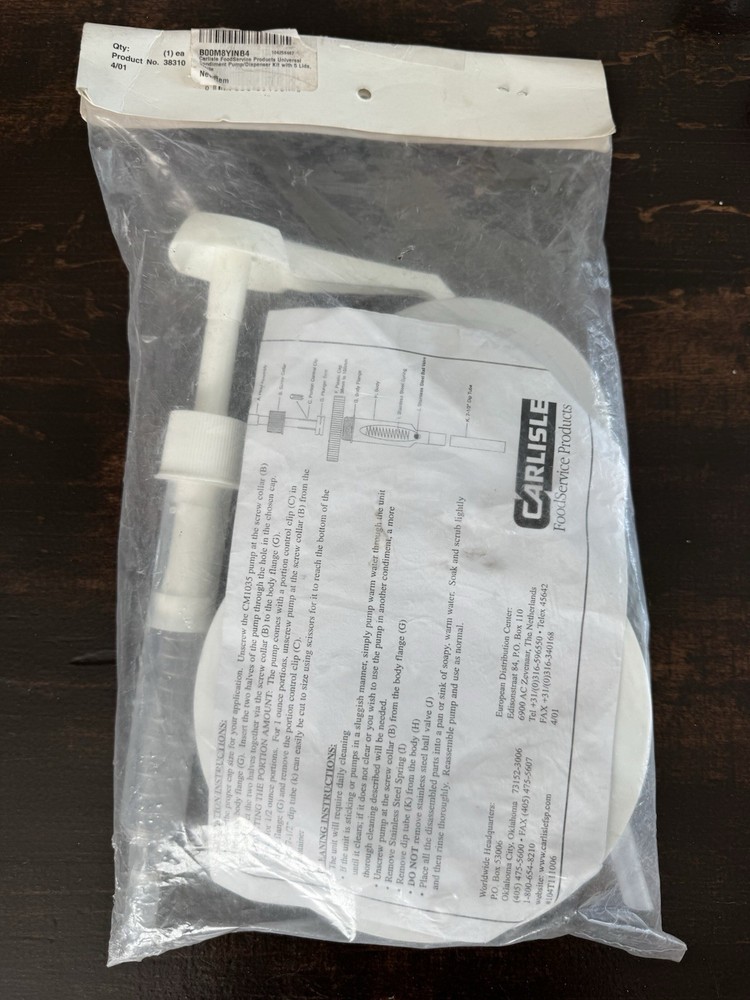 Condiments Pump Kit - White, Commercial