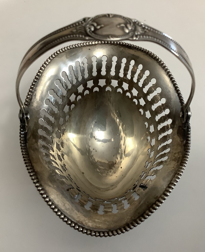 Vintage Solid Sterling Silver 925 Used Small Basket 55d