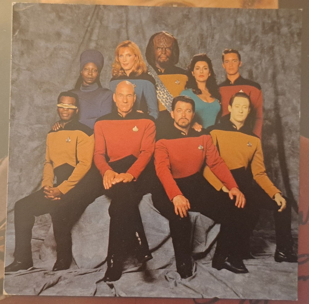 Star Trek: The Next Generation Cast Autographed Paramount Postcard
