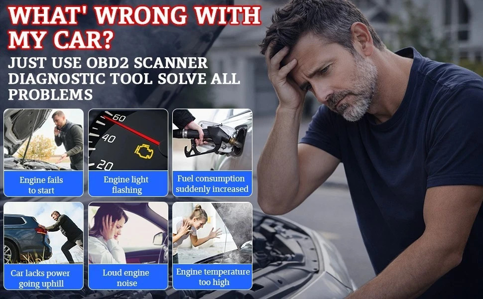 Professional OBD2 V519 Scanner - 2026 Upgraded OBDII + CAN Code Reader