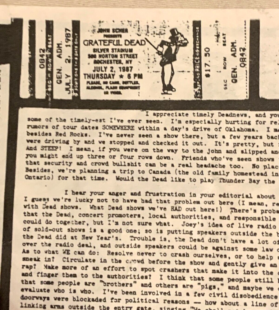 🔥 Grateful Dead - Unbroken Chain June / July 1987 Issue 🔥