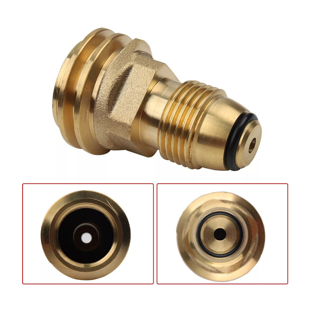 2x Propane Adapter: Old Style to QCC - 1, 100% Solid Brass, Leak - Free