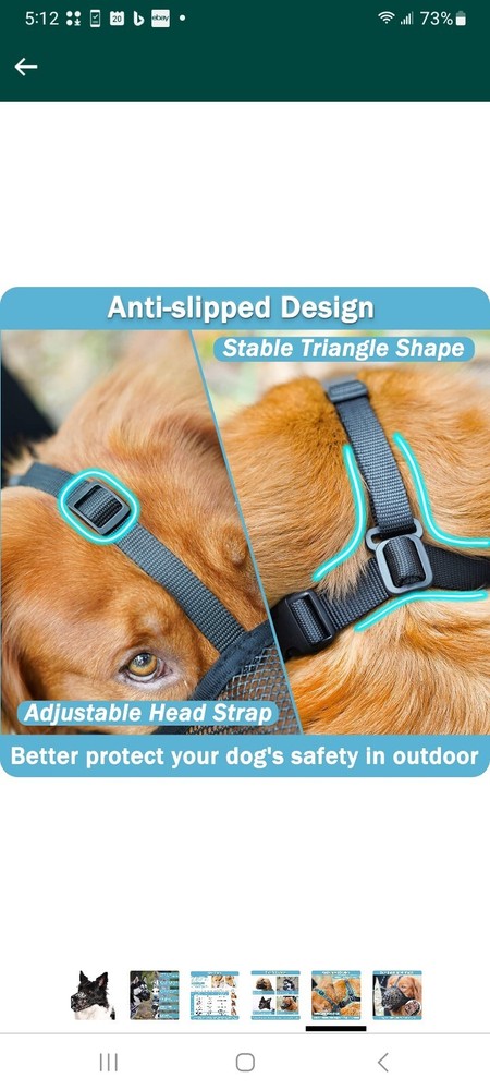 Dog Muzzle, Soft Mesh Dog Muzzles for Small Medium Large Dogs, Breathable Dog...