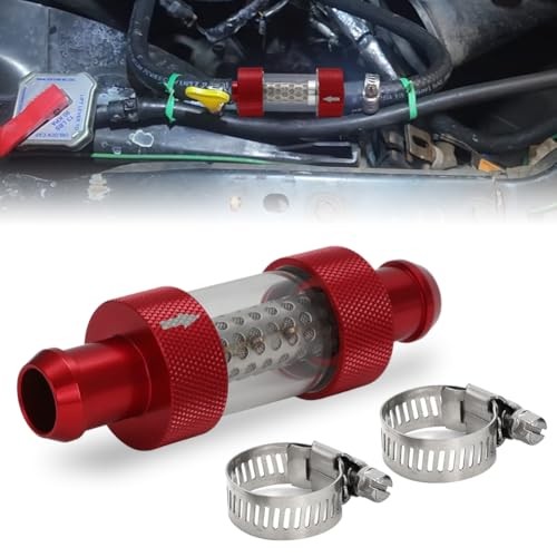 3/4" Universal Filter Inline Heater Core Coolant Filter Red