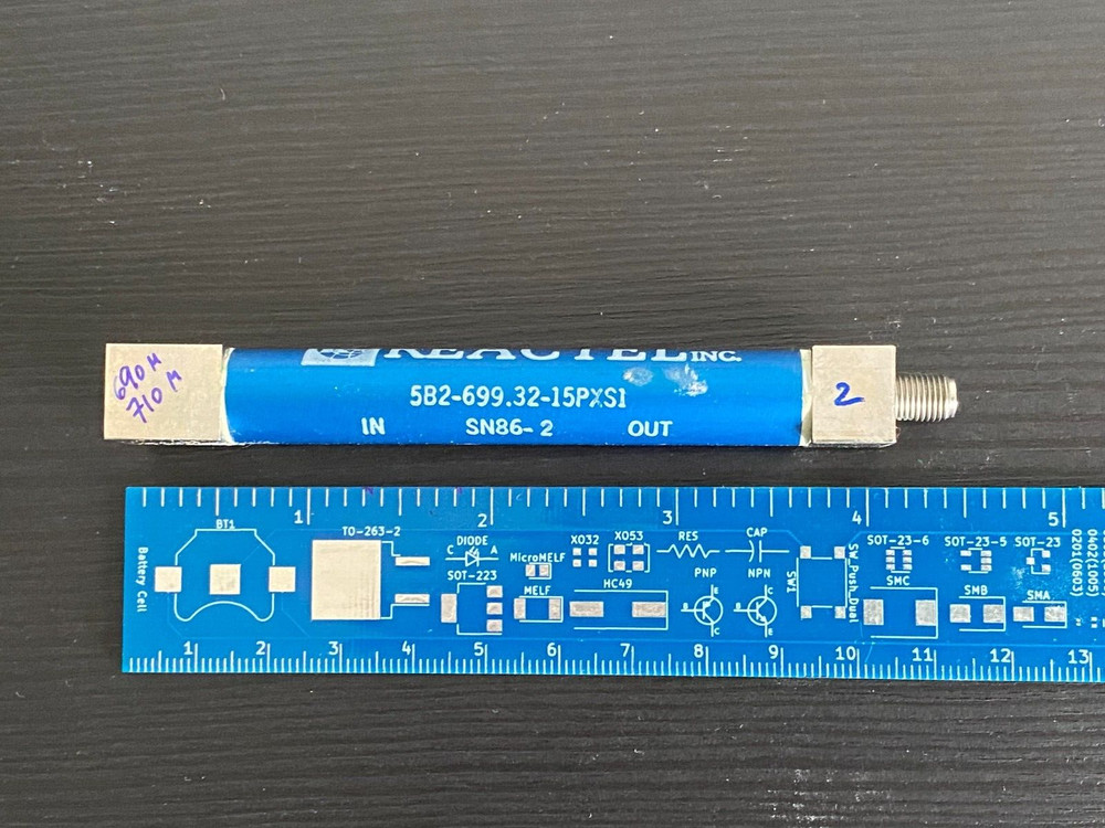Reactel Bandpass Filter 690 - 710  MHz SMA to PCB SN86-2