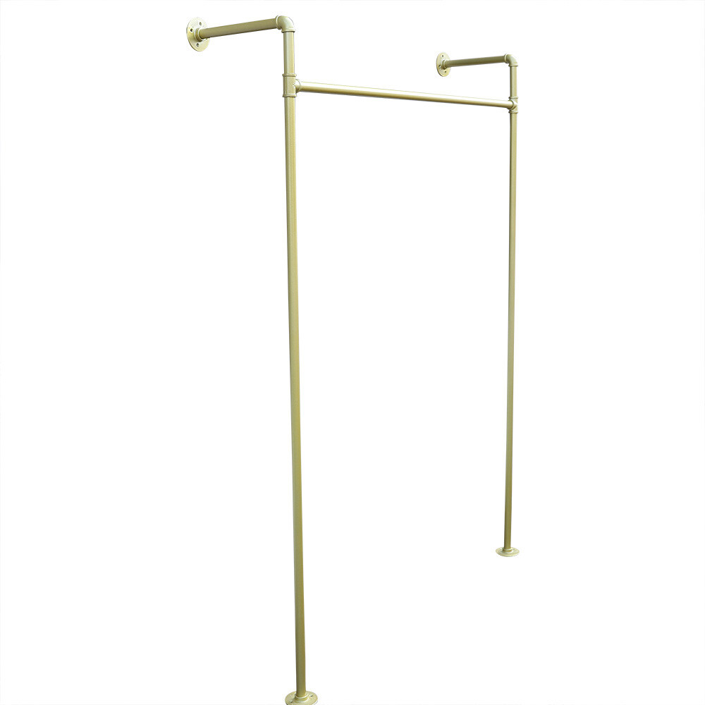 Pipe Clothes Rack Wall Mount Garment Closet Storage Rack Hanging Display Rack