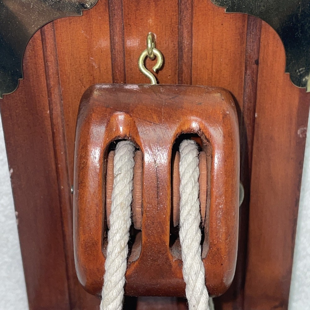 Vintage Rope & Pulley Bookend