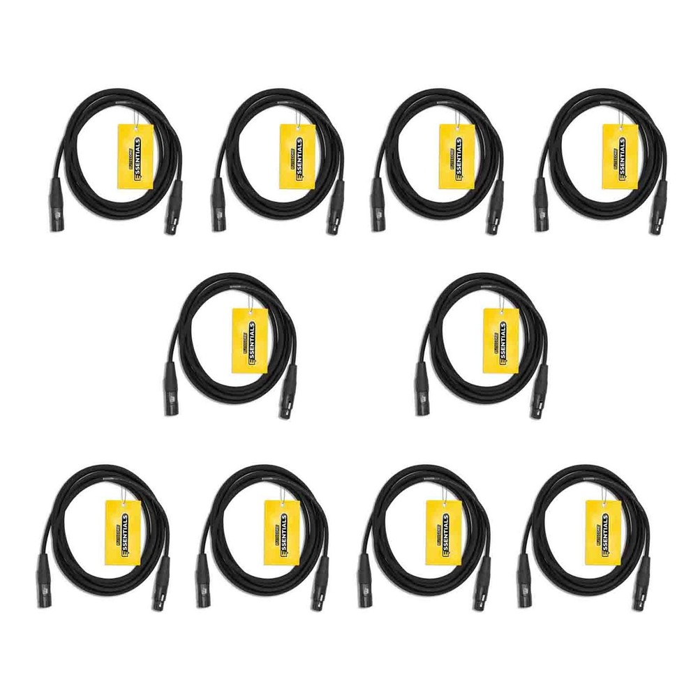 10 DMX 5 Pin 25 ft Pro DJ Shielded Lighting Light Data Cables