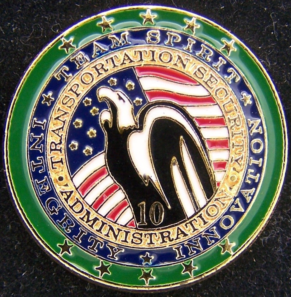 TSA 10 Year Pin Transportation Security Administration Lapel Pin V1