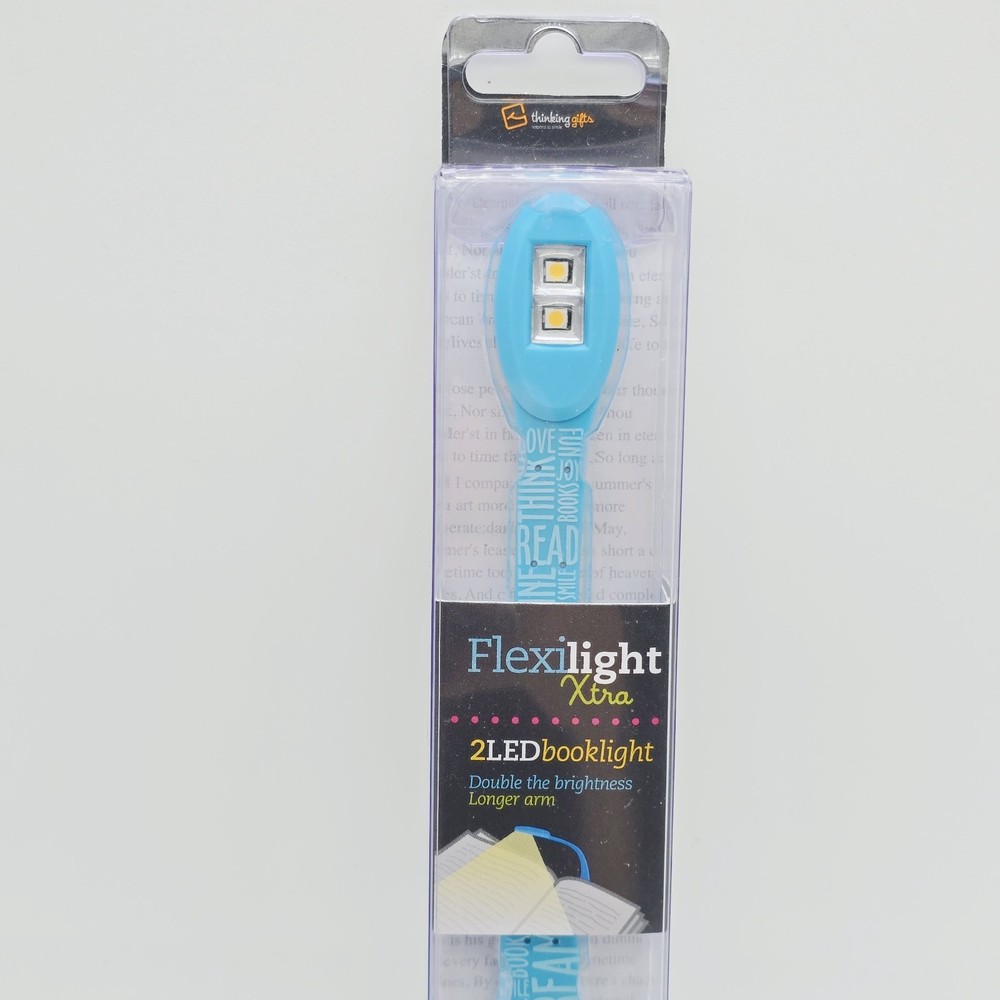 Flexilight Xtra 2 LED Booklight Blue Text Pattern - NEW dream love peace books