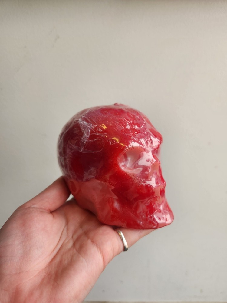 Red Skull Candle