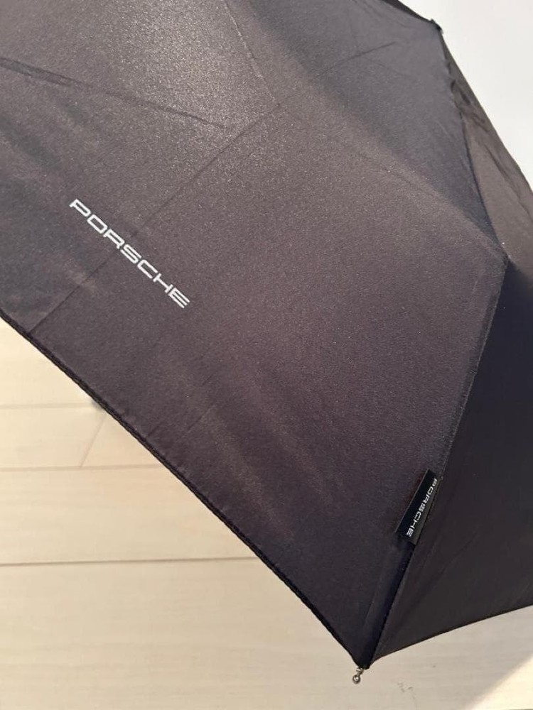 Porsche Folding Umbrella Black Compact Auto Open Driver's Selection