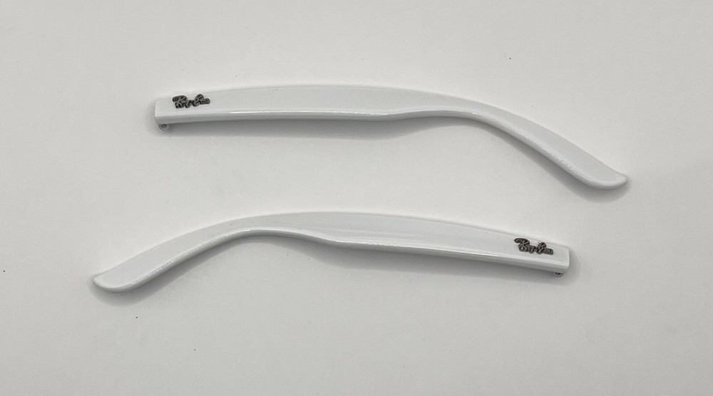 1337 - RAY BAN 2140 901 WHITE   BOTH TEMPLES   AUTHENTIC