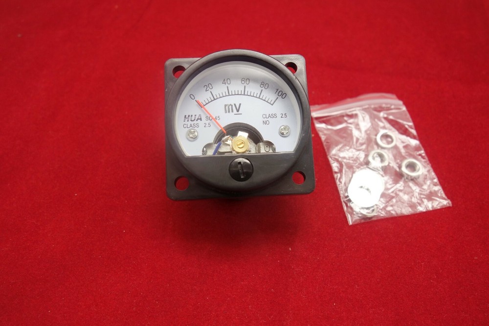 1pc DC 0- 100mV millivolt Analog Voltmeter Analogue Voltage panel meter SO45