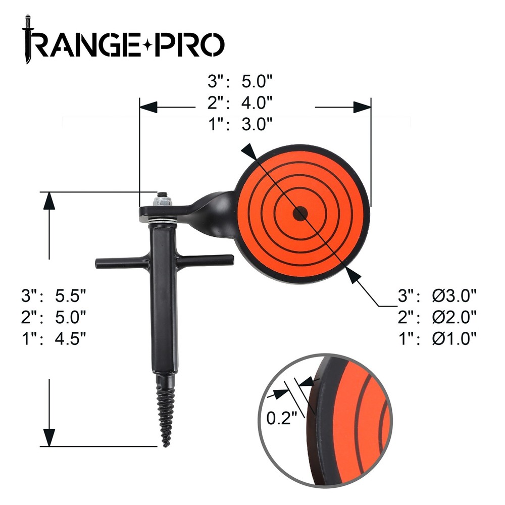3-Piece Rimfire Screw-in Spinner Target Set