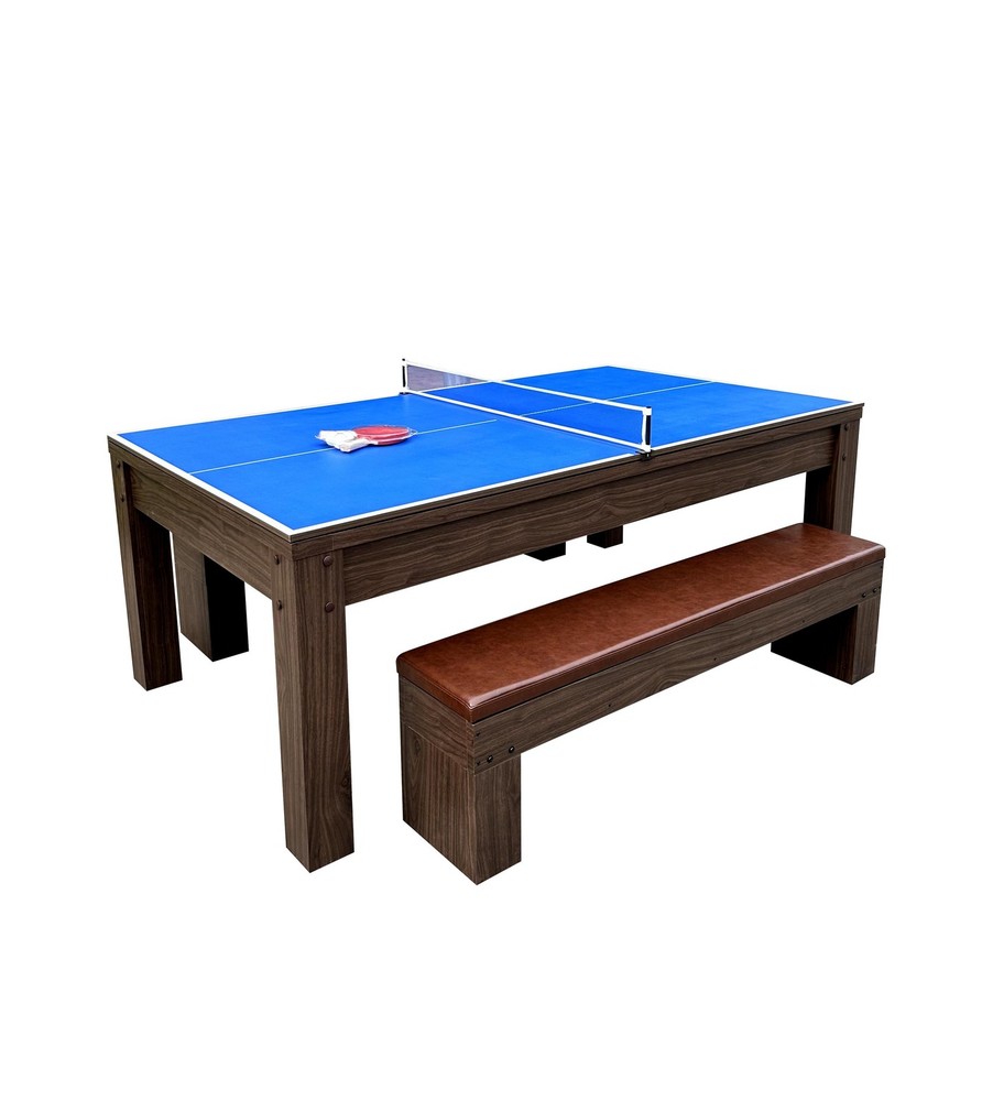 7ft 3-in-1 Multi-Functional Pool Table with Benches (Ping Pong Table)