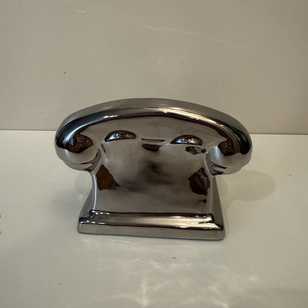 Retro Metallic Telephone Cute Ceramic Decor