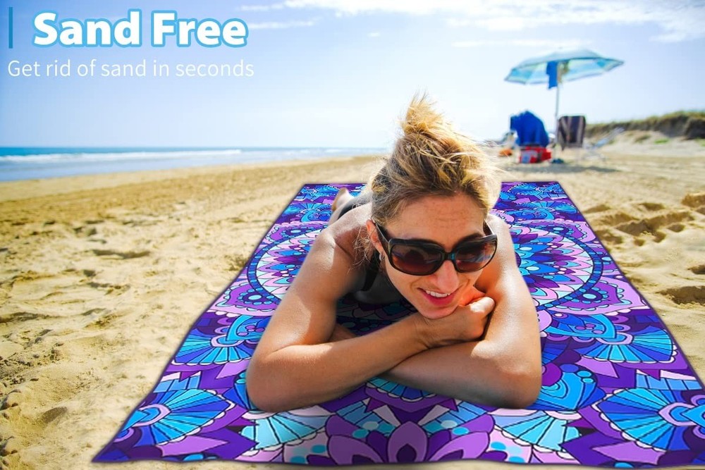 4 Pack Microfiber Thin Lightweight Beach Towel Oversized 71x32 Extra Large Sa...