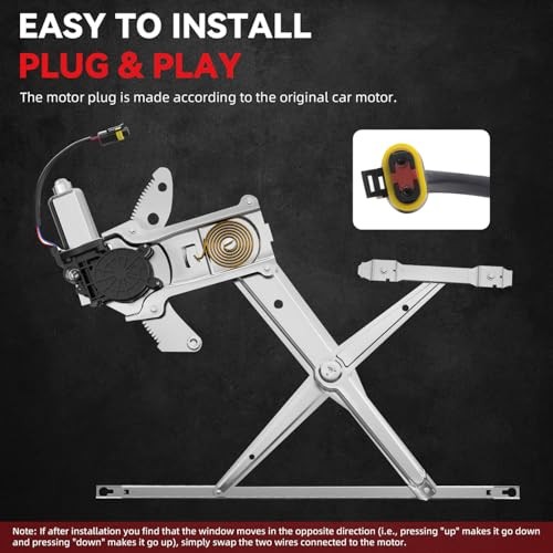 New 1pc Front Passenger (Right) Side Power Window Regulator With Motor