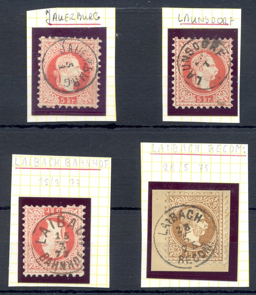 AUSTRIA    4 ST.   POSTMARKS    @5