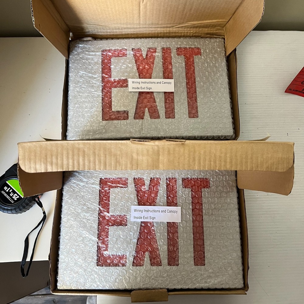 Exitronix 400U Series Die-Cast Aluminum Exit Sign Double Sided SINGLE