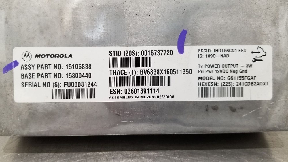 07 CHEVY TAHOE COMMUNICATION ONSTAR CONTROL MODULE 15106838