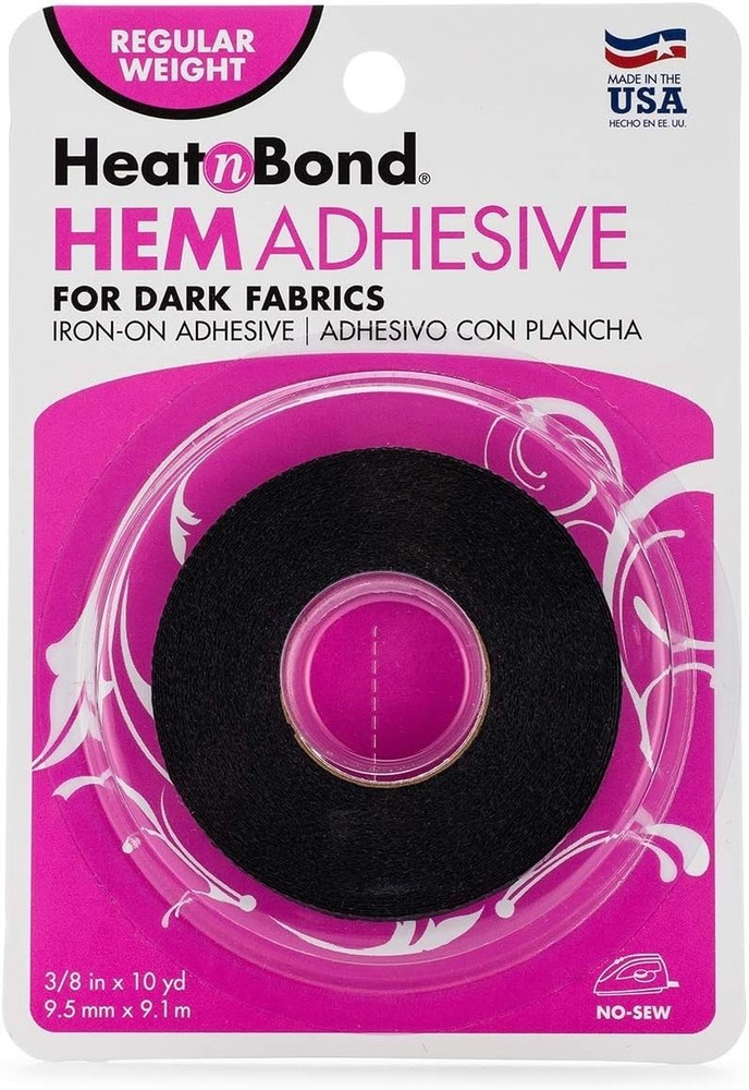 Hem Iron-On Adhesive, Regular Weight, Black