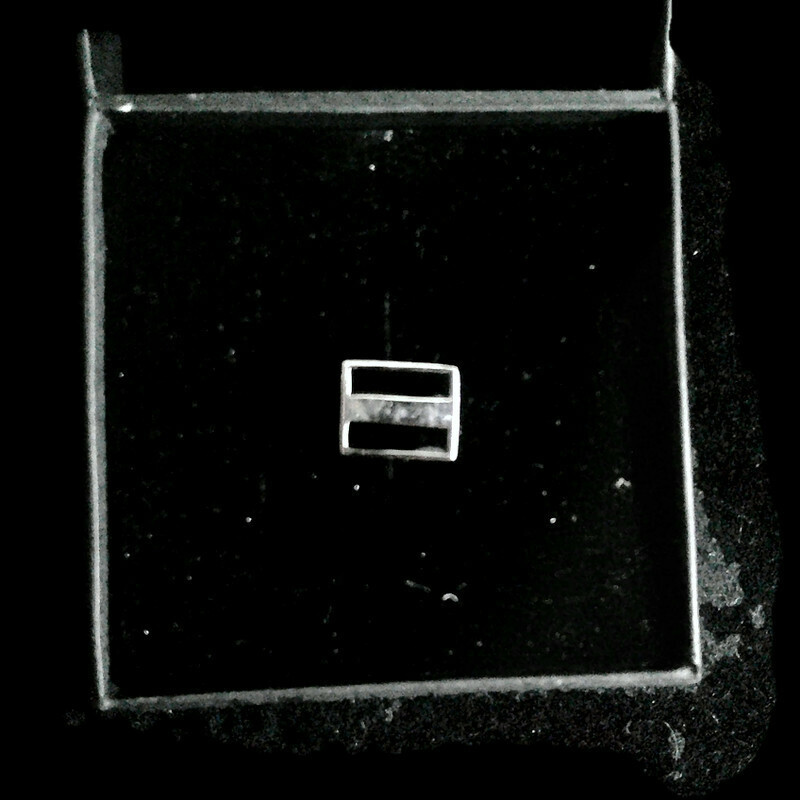 Black & Silver Simple Black Tie Pin Annaleece by DeVries