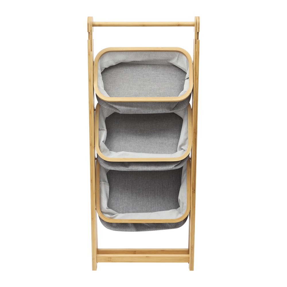 3-Tiers Fold Out Storage Foldable Laundry Baskets Laundry Organizer for Home Use