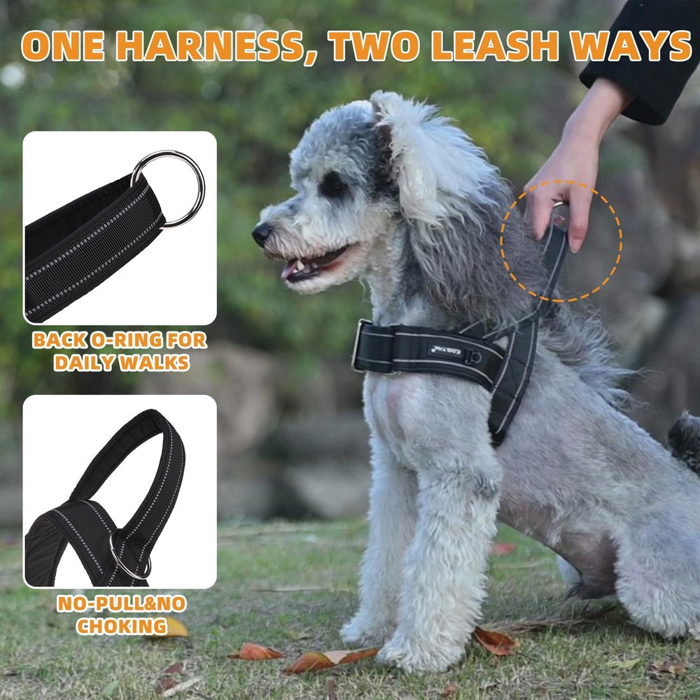 No Pull Harness Medium Size Dog with Handle, Easy Walk Puppy Vest Harness Nec...