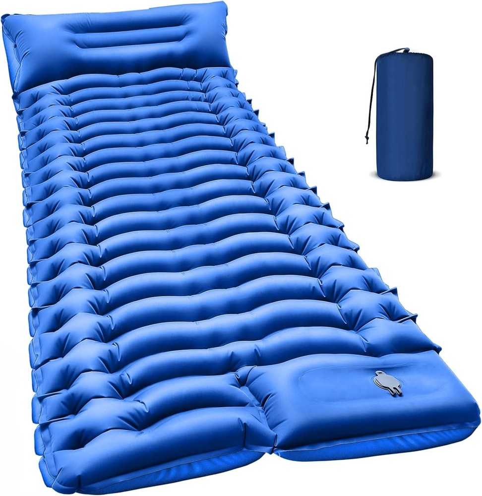 Compact Camping Sleeping Mat with Built-in Pillow