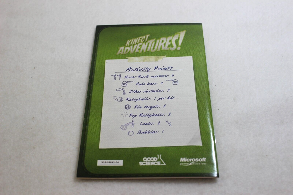 Microsoft Kinect Sensor for XBox 360 With Kinect Adventures Game ~ Complete