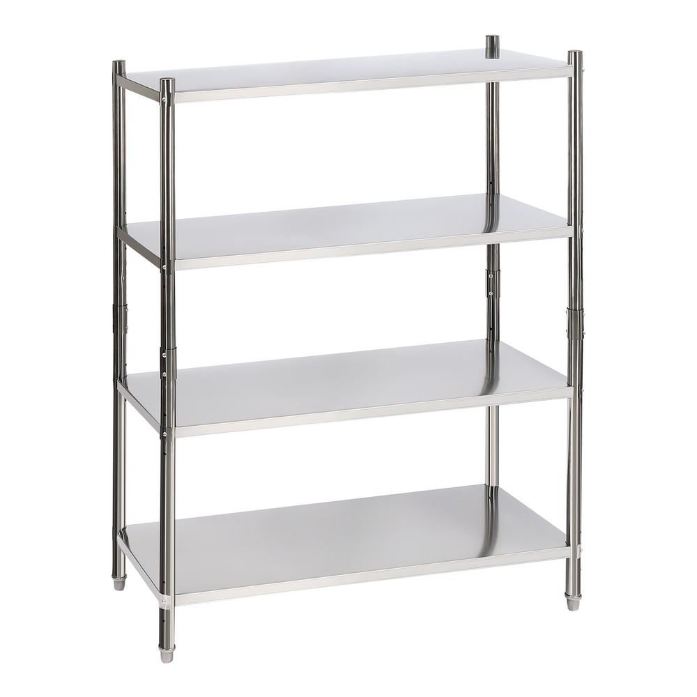 Stainless Steel Shelving, 4-Layer Storage, 330lbs Load Capacity per Layer