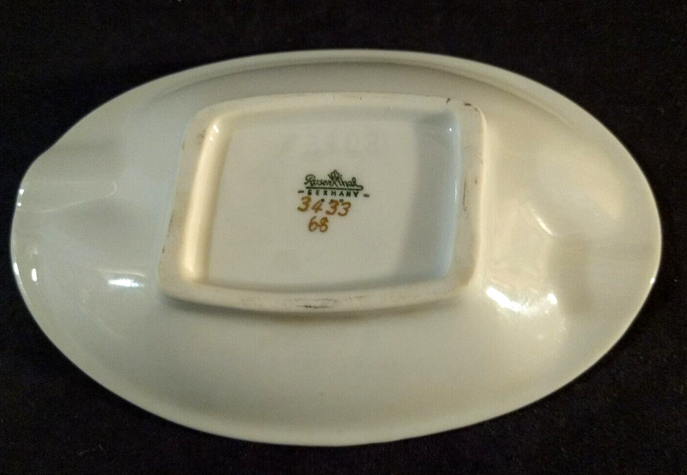 Rosenthal Rose theme oval ashtray