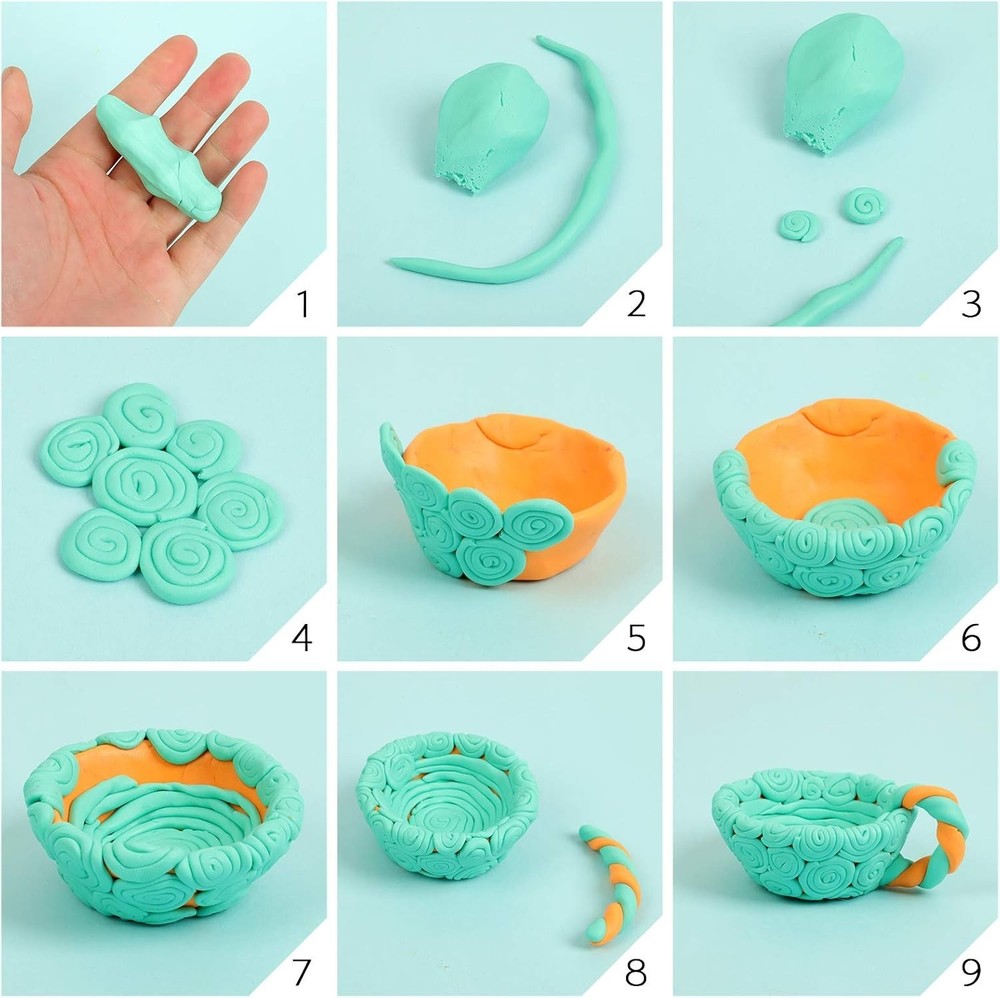 Creative 50-Color Polymer Clay Starter Set with Sculpting Tools for All Ages