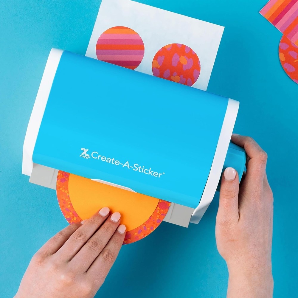 5" Compact Sticker Maker with Pre-Loaded Permanent Adhesive - Mess-Free Crafting