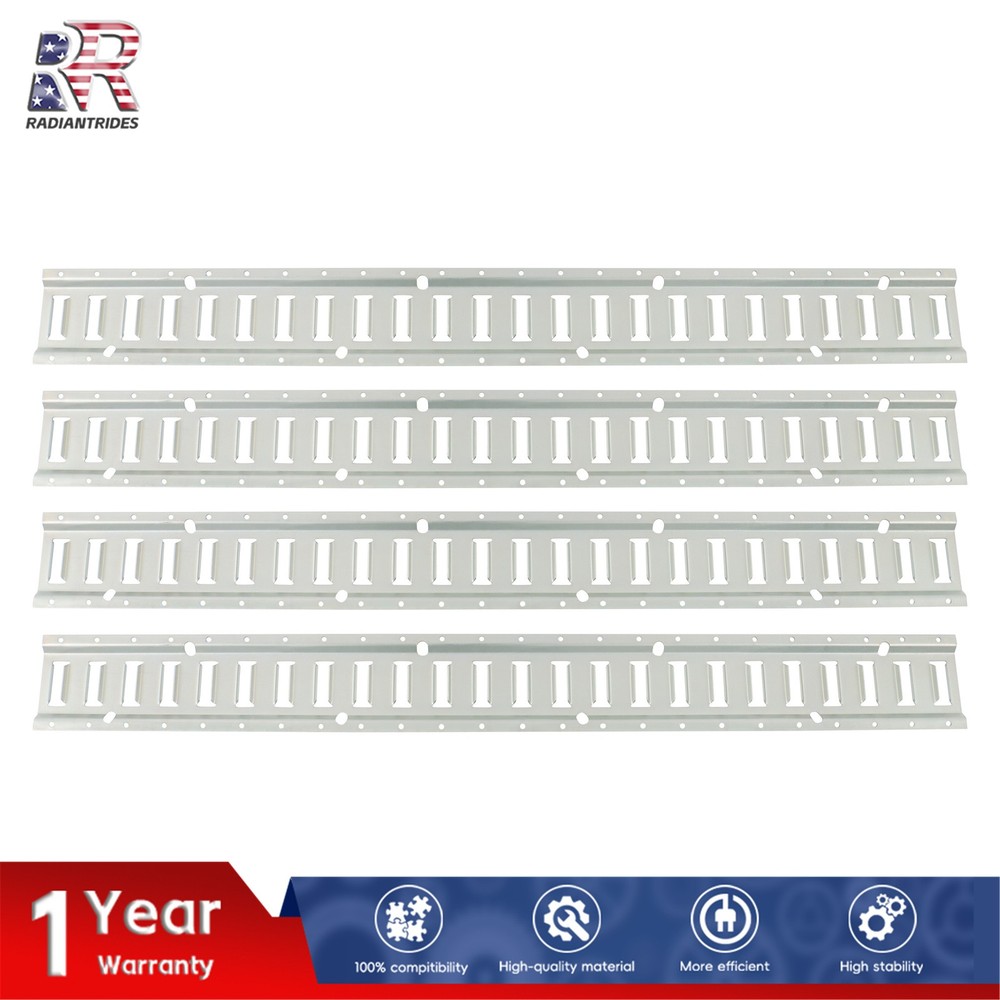 Horizontal Silver E Track Rails 4 Pack 4 Foot Fit For Enclosed Cargo Trailer