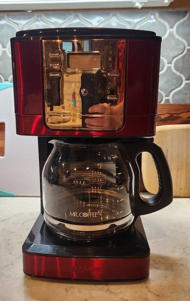 Mr Coffee 12 Cup Programmable Coffee Maker Red Metallic BVMC-TJX36