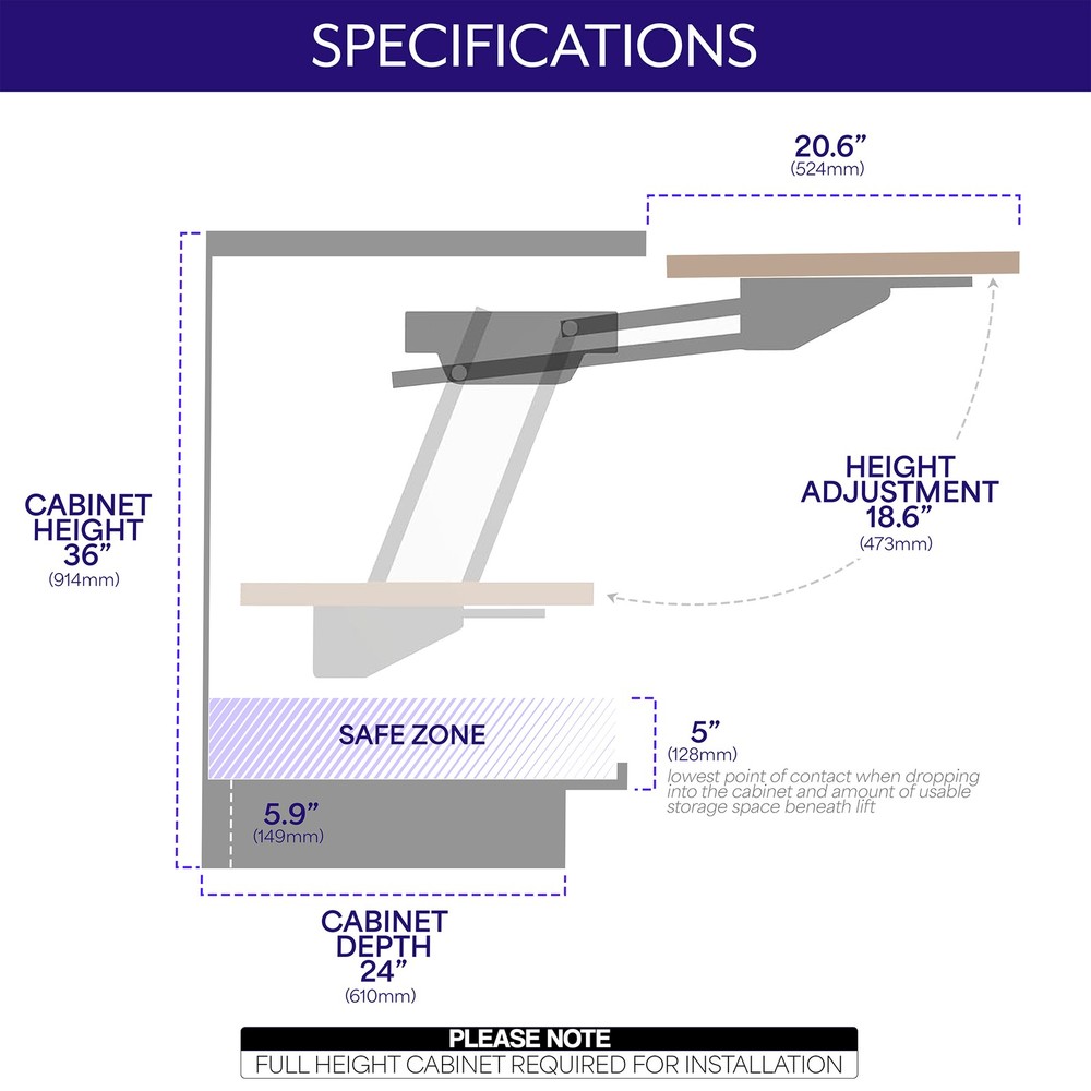 Life Finds Spring Loaded Kitchen Appliance Lifting Brackets