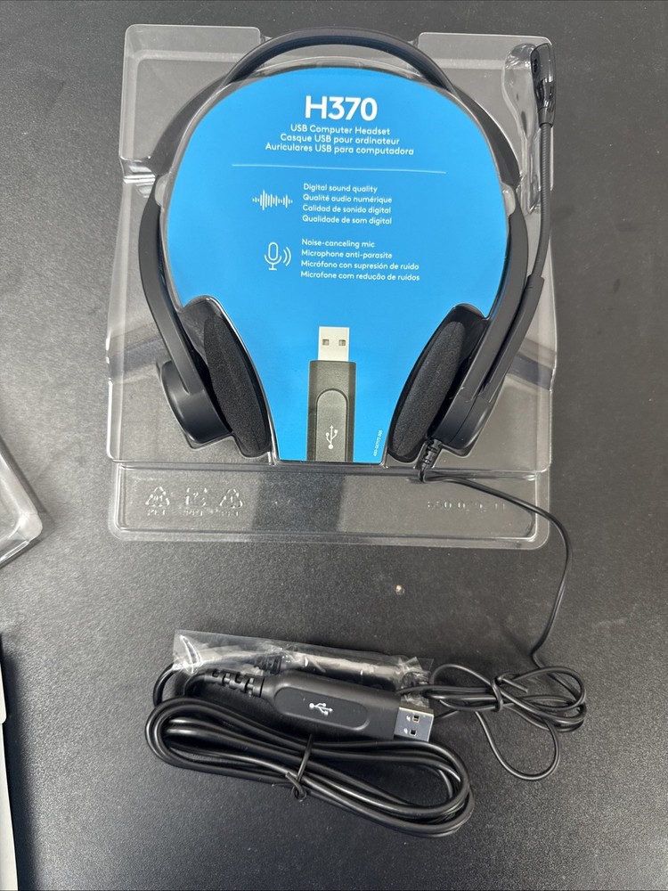 Logitech H370 Headband Headset - Black