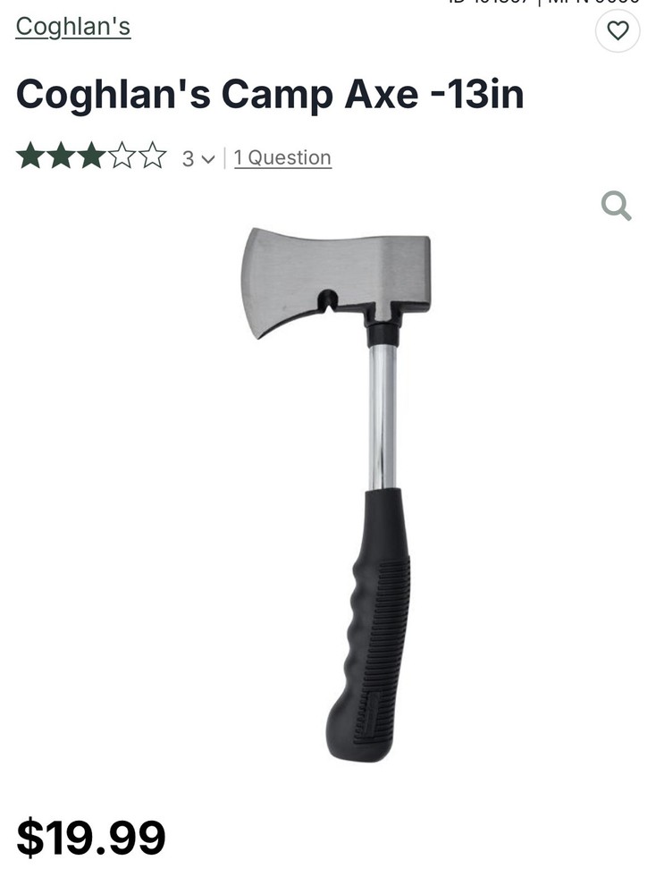 Camping Axe Heavy Duty Steel Handle Drop Forged Axe Head for Camping