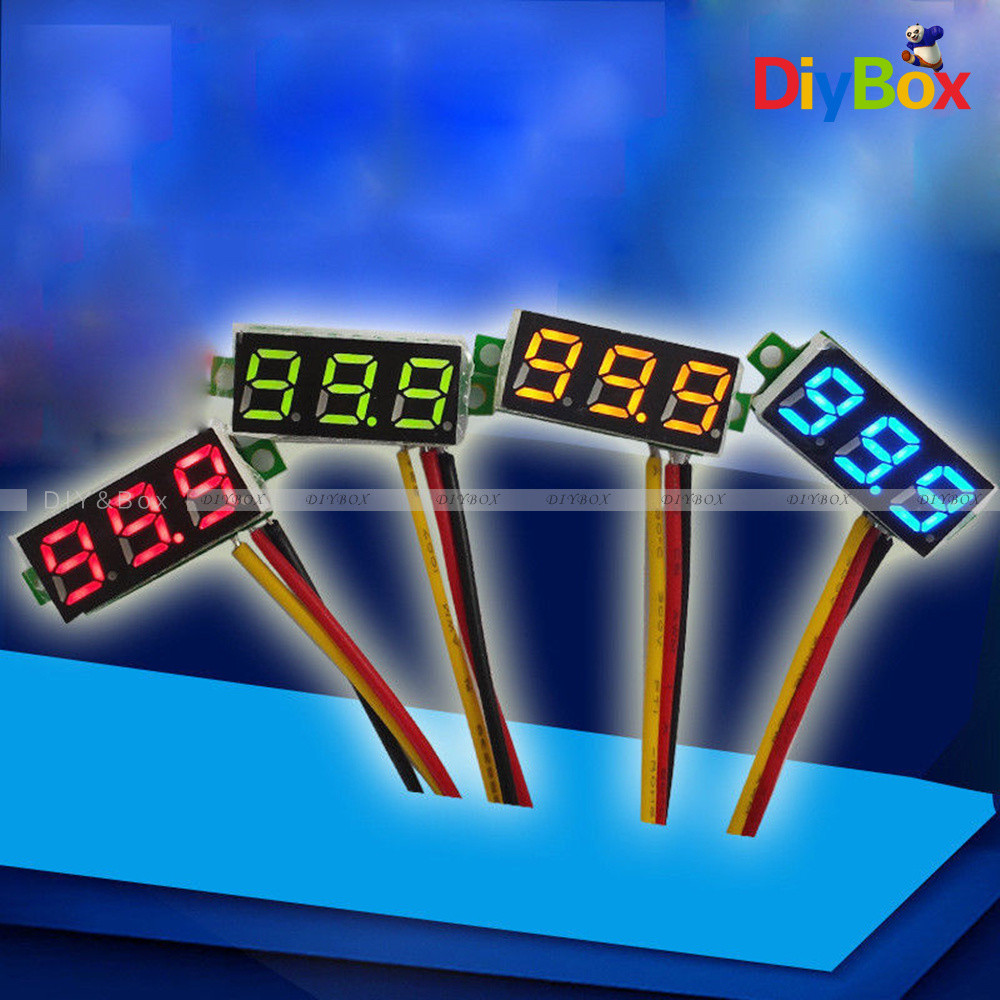 0.28" 2.50~30V Voltmeter Voltage Meter LED Display Panel Red/Blue/Yellow/Green